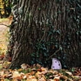 thumbnail image 4 of Fairy Door for Trees, Curved Irregular Carved Wooden Fairy Door Ornament, Miniature Fairy Garden Outdoor Decor Accessories, Fairy Elf Door Ornaments Fairy Tale Courtyard Miniature Scene Decoration, 4 of 5