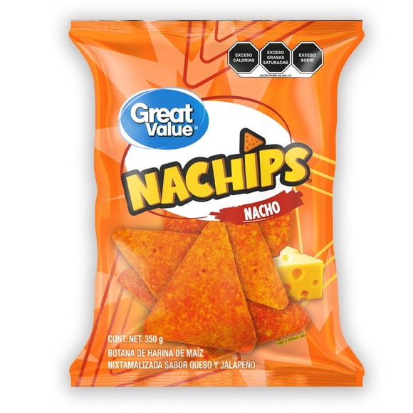 Totopo Nacho GV sabor queso y jalapeño 350 g