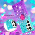 thumbnail image 5 of for Samsung Galaxy S25 Ultra (Not S25) Quicksand Case with Ring Kickstand, Girls Women Bling Cute Glitter Flowing Liquid Floating Sparkle Cover for Samsung Galaxy S25 Ultra. JB-Green Purple, 5 of 14
