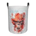 thumbnail image 1 of ZICANCN Skull Gothic Horn Art Laundry Basket Organizer - Dirty Clothes Hamper for Bathroom Kids Girls Boys Laundry Hamper Medium, 1 of 8