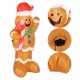 thumbnail image 5 of Pan De Jengibre Autoinflable, Hombre De Jengibre Inflable Navideño, Muñeco De Nieve Navideño, Súper Puntadas, Sable, Lindo, 5 Pies De Alto Con Bastón De Caramelo, 5 of 7