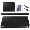 thumbnail image 1 of Samsung BD-J3600 Curved 3D Wi-Fi Blu-ray CD DVD Player - Bundle With 3.1 Channel 340 Watt Wireless Soundbar Speaker + LCD Flat Screen / Keyboard Eraser Cleaning Kit + 2x High Speed 6Ft HDMI Cables, 1 of 9
