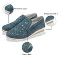 thumbnail image 3 of Luxur Women's Shoes Rhinestone Loafers Ladies Pumps Slip On Flat Wedges Casual Shoes Sneakers, 3 of 6