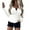 White, variant on FreshPretty Women Long Sleeve Shirts Fall Tops V Neck Button Up Slim Fit Ribbed Knit Solid Color Casual Shirts