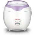 thumbnail image 1 of Cuckoo CR-0671V 6 Cup Basic Electric Rice Cooker and Warmer, Nonstick Inner Pot, White/Purple, 1 of 8