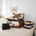 thumbnail image 5 of Manfei Vintage Farm Lodge Bedding Queen Size,Horseshoes Texas Stars Comforter Sets with Sheets,Patchwork Cow Bedding Sets Queen Size,Breathable Bedroom Decoration Reversible,7pcs, 5 of 7