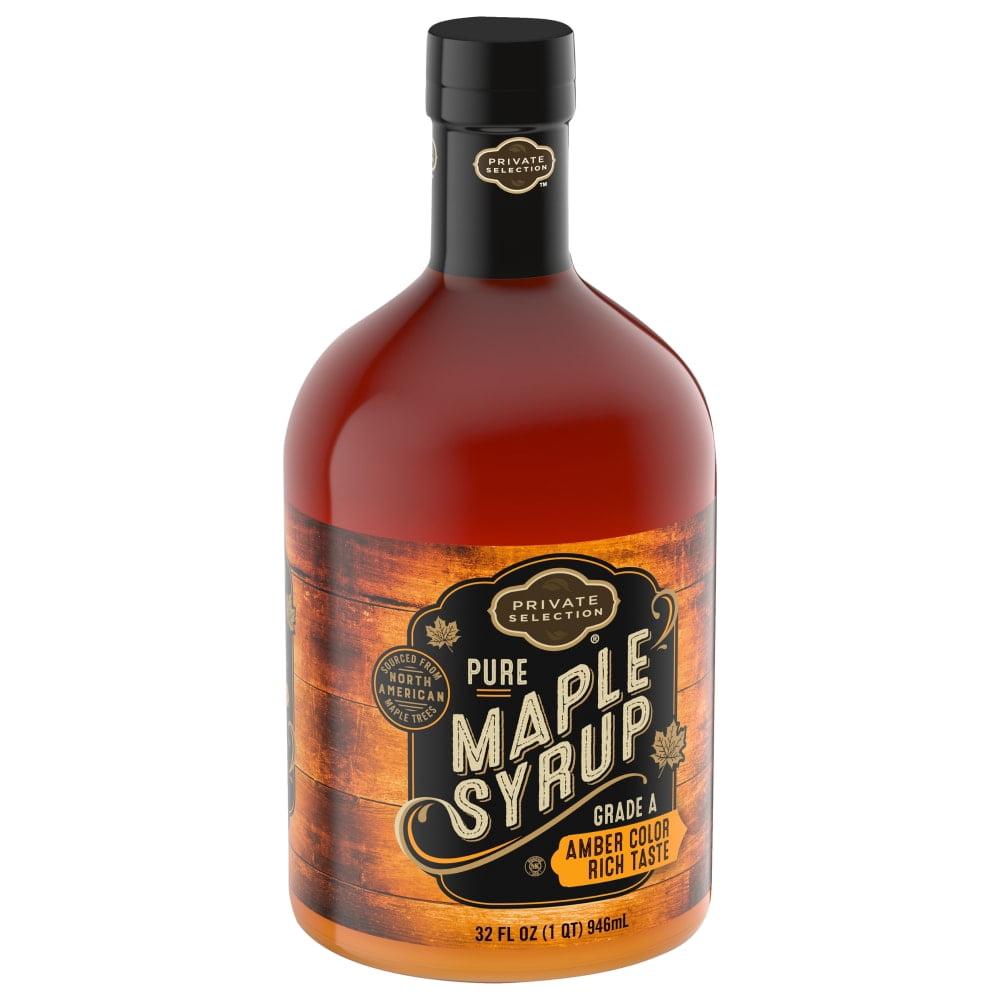 Private Selection 100% Pure Grade A Amber Maple Syrup 32 fl oz - 3 count