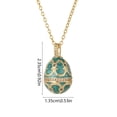 thumbnail image 3 of LEFTHIGH Home Easter Egg Pendant Necklace Enamel Zircon Glamour Copper Gold Chain Spring Jewelry Women Elegant Polished Holiday Gift Party Daily Wear 45cm St Patricks Day Accessories, 3 of 7