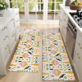 thumbnail image 4 of Kitchen Rugs Sets Of 2,Multicolor Ethnic Geometric Pattern Anti Fatigue Kitchen Mat Rugs Non Slip Washable,Decorative Kitchen Floor Mats for Kitchen,Sink,Laundry,17"X47", 4 of 5