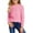 Light pink, variant on Girls Long Sleeve Ribbed Knit Pullover Sweater Classic Crewneck Casual Soft Lightweight Top for Kids Youth