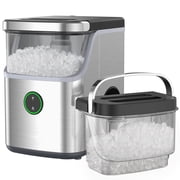 Philergo 35lbs/24H Nugget Ice Maker Countertop with Detachable Ice Basket, Portable Ice Machine,Chewable Ice, Self-Cleaning, Silver