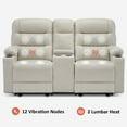 thumbnail image 6 of MCombo Power Loveseat Recliner Sofa, Faux Leather, Gray, Living Room, 6 of 10