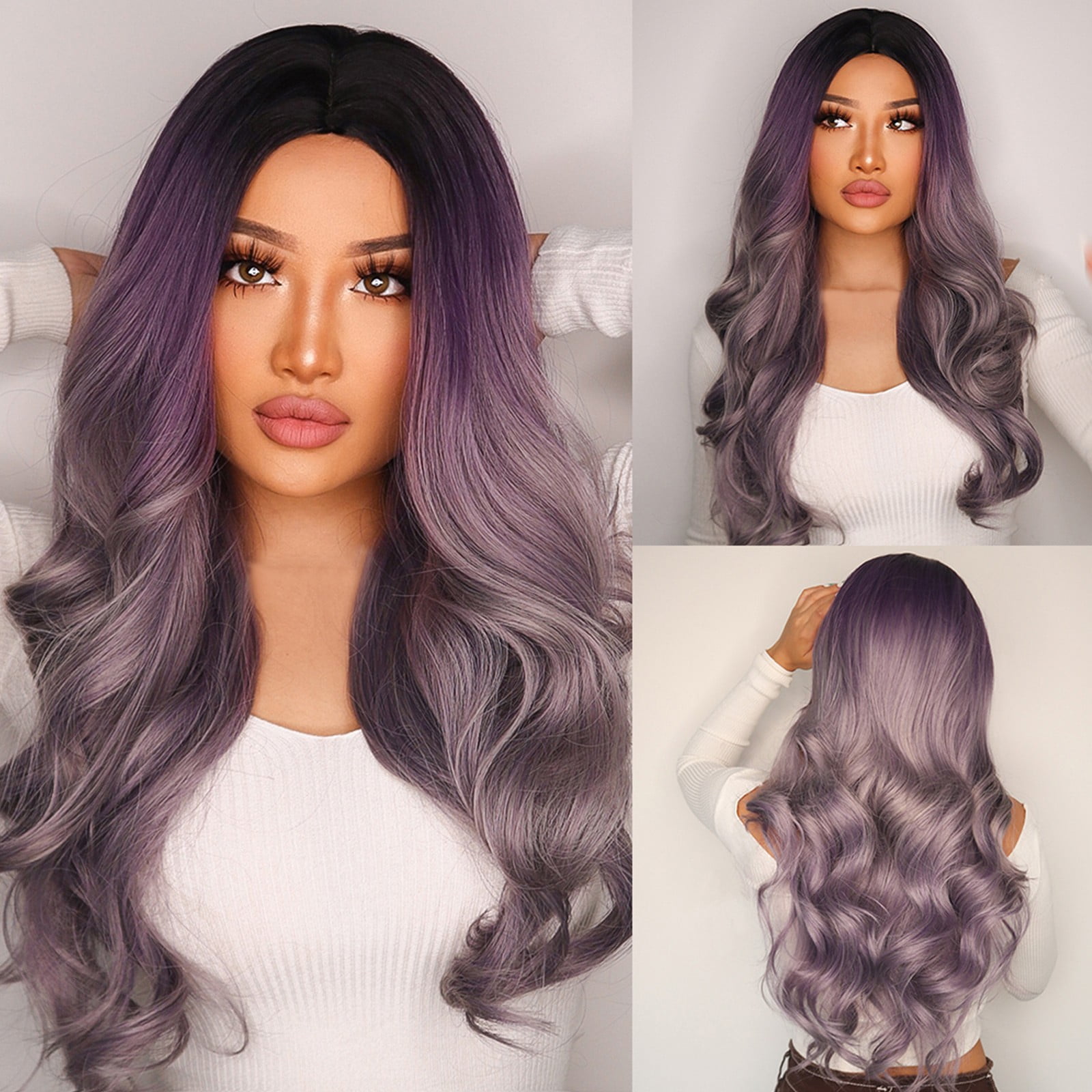 Purple synthetic wig 2025