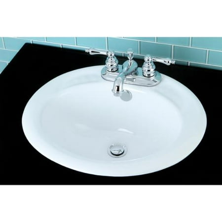 Surface Mount Bathroom Sink and Classical Chrome Faucet Set - Walmart ...