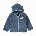 thumbnail image 2 of Staki Baby Girls Coats Toddlers Puffer Jacket Bear Hooded Coats 3-24M(Blue,6-12 Months), 2 of 5