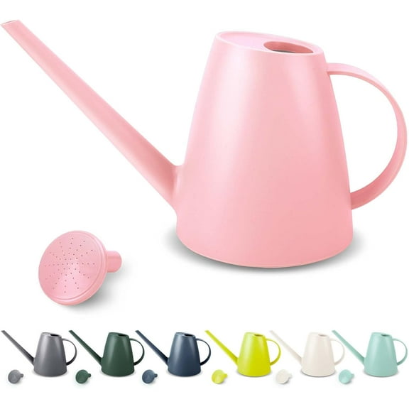 Watering Can for Indoor Plants, Small Watering Cans for House Plant Garden Flower, Long Spout Water Can for Outdoor Watering Plants 1. 8L 1/2 Gallon (Pink)