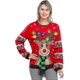 thumbnail image 4 of Womens Led Light Up Reindeer Ugly Christmas Sweater Built-in Light Bulbs, 4 of 4