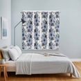 thumbnail image 3 of Blue Floral Kitchen Curtains Window Panels, Abstract Watercolor Flower Leaf Plant Insulated Window Treatment Curtain, Grommet Curtains for Bedroom/Living Room/Bathroom, 2 Piece 52"Wx84"L, 3 of 8