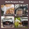 thumbnail image 3 of Huracan Foldable Pet Playpen 29" Large Dog Cat Playpen Portable Pet Exercise Tents for Dogs Cats Dog Kennel Cat Cage for Indoor Outdoor,Coffee and Beige, 3 of 7