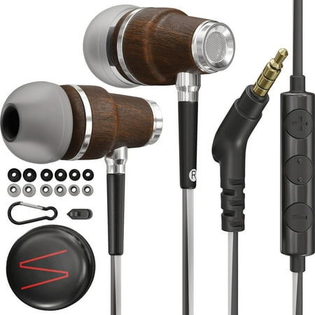 Symphonized Wired Earbuds with Microphone – 90% Noise Cancelling Ear buds with Mic in Ear Headphones Wire for Computer & Phone Earphones 3.5 mm Jack