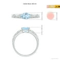 thumbnail image 3 of ANGARA Natural Oval 1 ct Aquamarine Vintage Style Ring with Diamond Accents in 14K White Gold for Women (Size-8x6mm) | March Birthstone, Anniversary, Jewelry Gift for Women | Natural Aquamarine Ring, 3 of 7