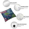 thumbnail image 6 of Shiartex Pillow Cover Case Flowers Floral Pattern Chinoiserie Style with Invisible Zipper,Cushion Cover Throw Pillowcase for Home Decorative Couch Sofa Bedroom, Peonies in Navy Multi Colors 2pcs White, 6 of 7