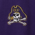 thumbnail image 3 of Men's Colosseum Purple ECU Pirates Tortugas Logo Quarter-Zip Jacket, 3 of 4