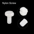 thumbnail image 4 of Unique Bargains Nylon Machine Screws, M4x8mm Slotted Pan Head Fasteners Bolts, White 50Pack, 4 of 4