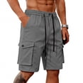 thumbnail image 2 of Men's Survivor Belted Cargo Short-Reg Men's Heavy Duty Cargo Shorts with Adjustable Belt Loop and Multiple Pockets, Durable Cotton Blend for All Day Wear Dark Gray XXXL, 2 of 8
