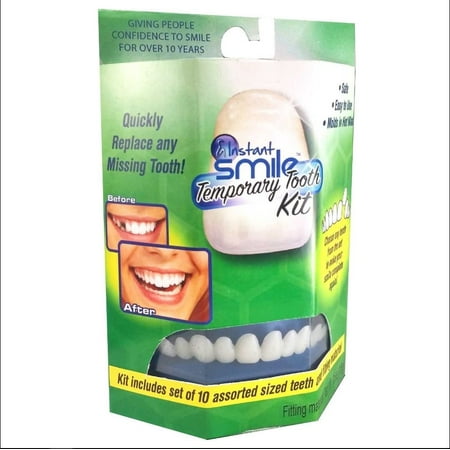 Instant Smile Temporary Tooth Kit with 10 Upper Teeth Smile with