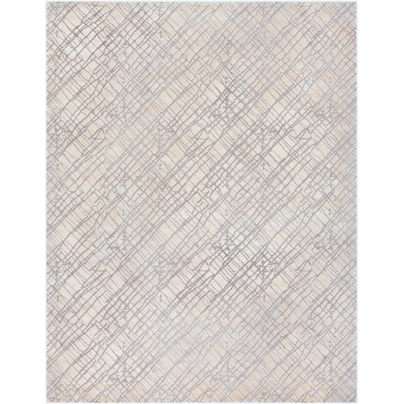BoutiqueRugs Strykersville Contemporary Area Rug - Beige, Medium Gray, Charcoal - 5'3" x 7'7"
