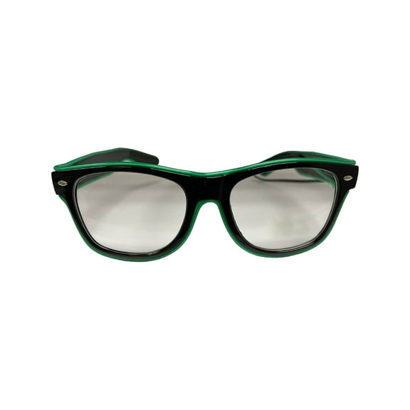 Studio Halloween Rae Band EL Wire Light Up Glasses Green Costume Accessory