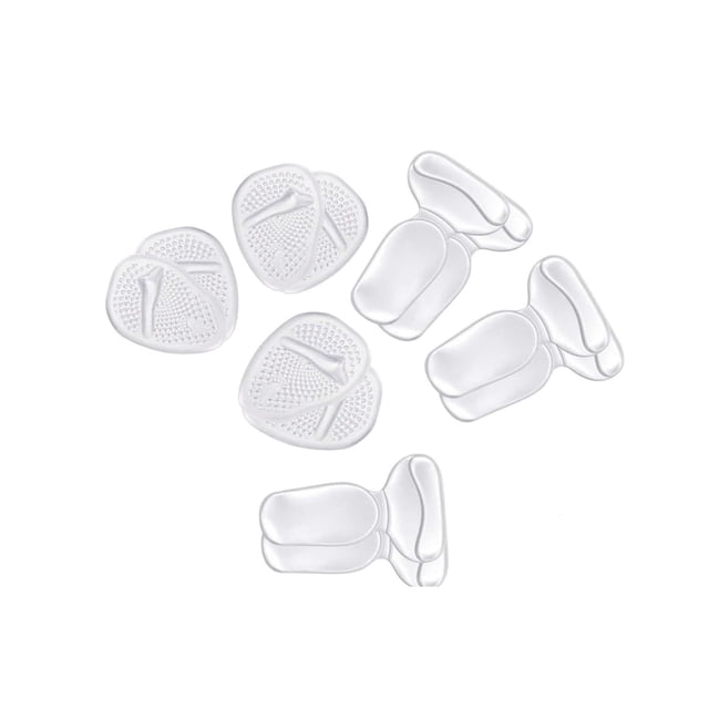 6 Piezas De Almohadillas Tacón y Plantilla De Gel Alivia El Dolor Transparente Lab.G Almohadillas