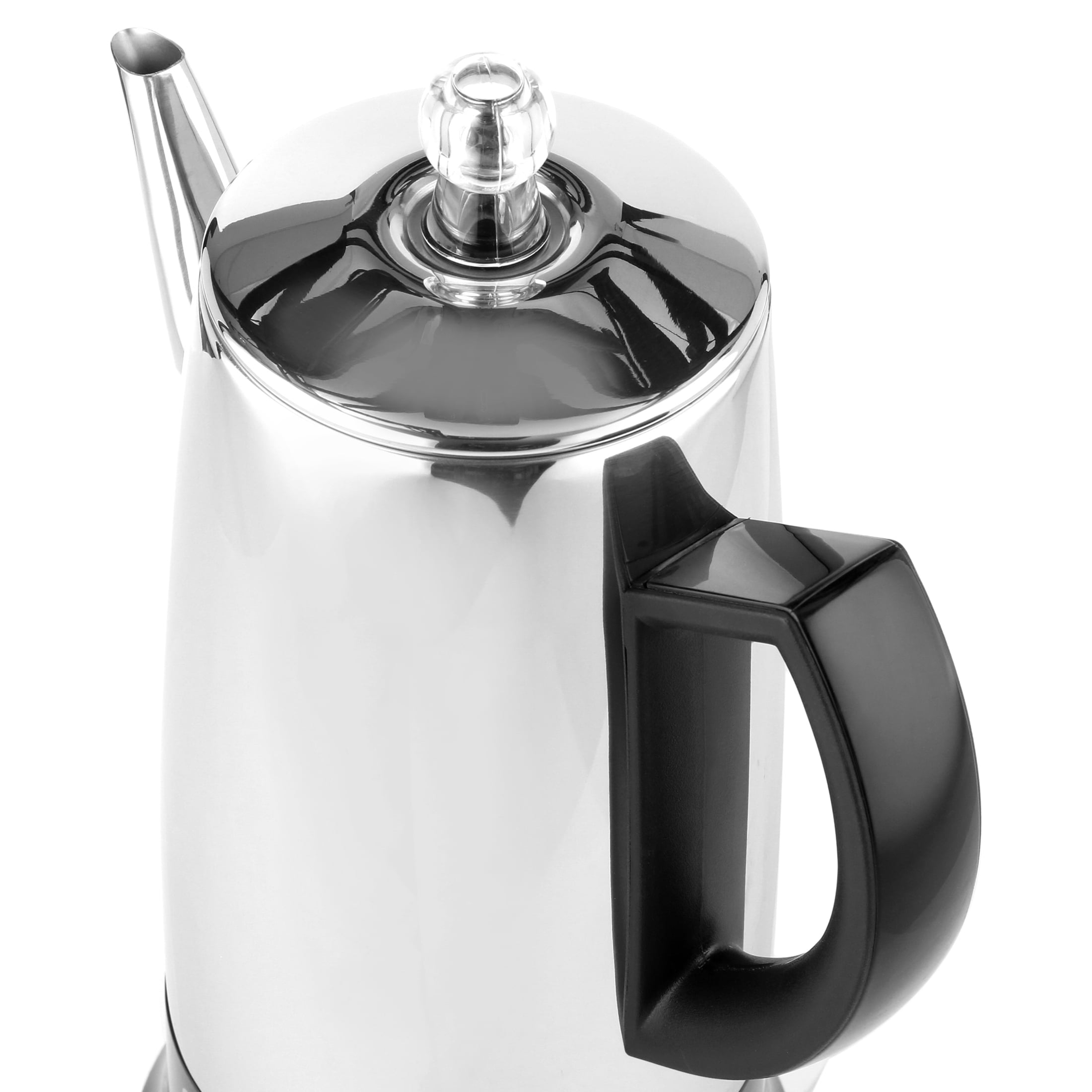 HOMOKUS Electric Coffee Percolator 12 CUPS Percolator Coffee Pot, 800W  Percolator Coffee Maker Stainless Steel with Clear Knob Cool-touch Handle