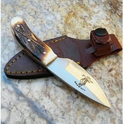 New Bone Collector Hand Made Skinning Knive Hunting Knife   Leather Sheath BC808