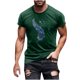 thumbnail image 5 of Hombres Pantalones Cortos de Manga Corta Impresa Casual Cuello Redondo Superior, Camisa de Moda para el Verano Y la Primavera, 5 of 8
