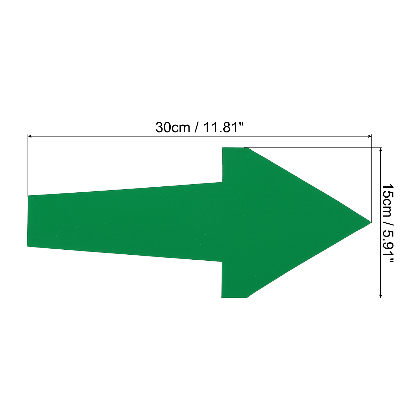 Unique Bargains Arrow Sticker Removable Self Adhesive Waterproof Floor Decal Green