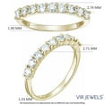thumbnail image 4 of Vir Jewels 3/4 CTTW Diamond Wedding Anniversary Band for Women Round in 14K Yellow Gold Prong, 4 of 7