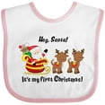 thumbnail image 3 of Inktastic Hey, Santa It's my 1st Christmas Boys or Girls Baby Bib, 3 of 4