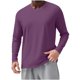 thumbnail image 1 of Camisa de Manga Larga de Ajuste Seco de los Hombres de Color Sólido Cuello en V Suelto, Sudadera de Manga Larga para Hombres para Correr Y Deportes Al Aire Libre, 1 of 8