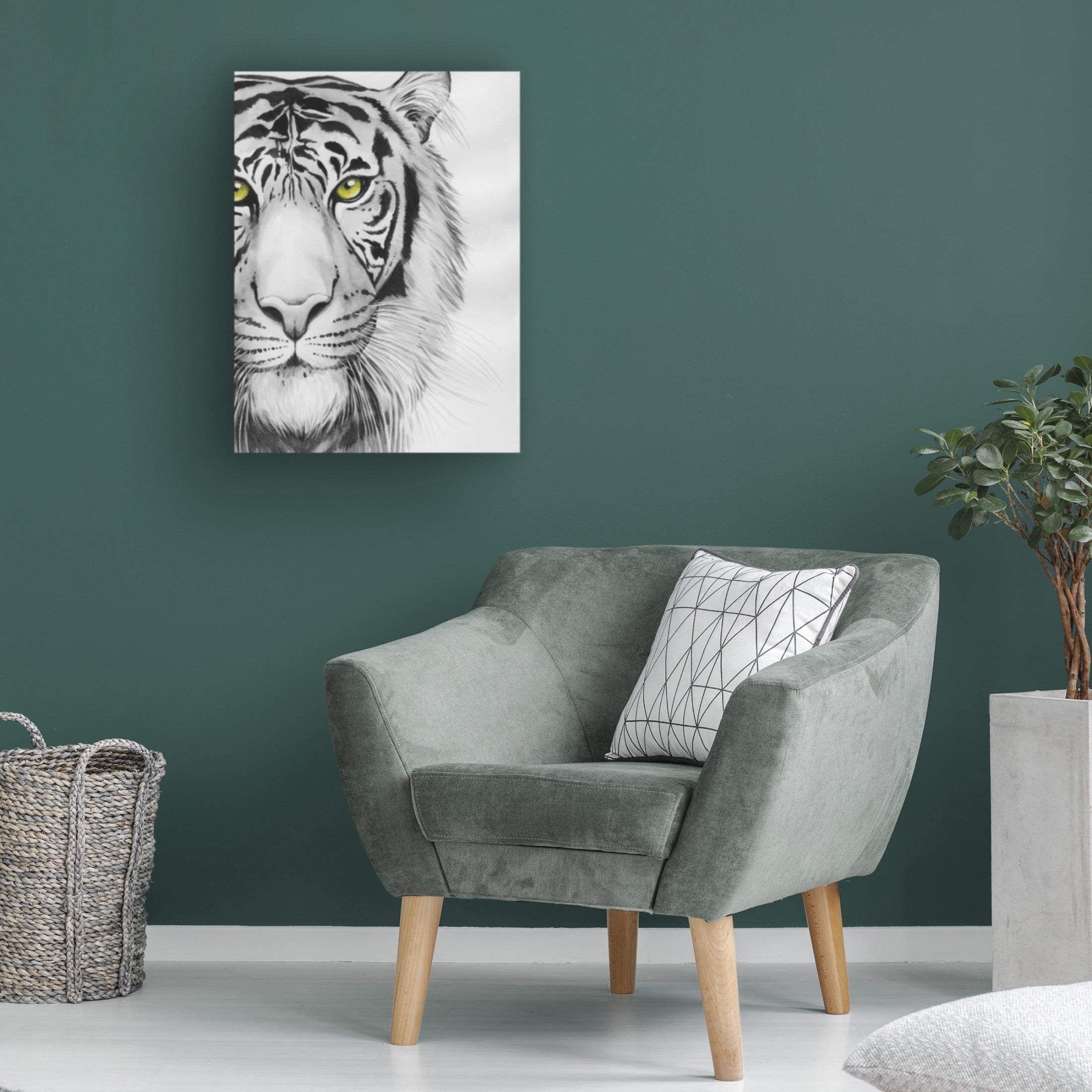 Trademark Fine Art Grace Popp  Snow Tigre I Canvas Wall Art