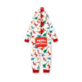 thumbnail image 6 of PatPat Baby Christmas Pajamas Family Matching Hooded One Piece Long Sleeve Dinosaur Costume Sleepwear Newborn Infant Clothes with Christmas Socks 6-9 Months, 6 of 14