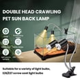 thumbnail image 2 of Mosey Reptile Heat Lamp Holder Dual-Head with 2/4/6H Cycle Timer Gooseneck Adjustable Turtles Lizards Snakes UVA/B Basking Light Bulb Metal Clip Rack, 2 of 8