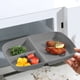 thumbnail image 5 of Rectangular 3-Compartment Serving Tray | Plastic Dinner Plate Organizer | Thick Bottom | Easy Clean | Solid Stable Design | For Party Picnic Home Use | 26.5x18x3cm | Gray White Beige Pink | 1 Piece, 5 of 6