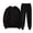 X100 Black, variant on Glisme Girls Outfit Set Solid Color Long Sleeve Crew Neck Tees With Drawstring Pants Set Durable Wear Girls Outfit Size 2-3 Years Beige