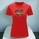 thumbnail image 3 of Playera Blusa Con Impresion De Corazon Love Animal Print Color Rojo Talla Chica Marca Emil SaEs, 3 of 4