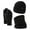 Black, variant on Autumn And Winter Scarf Hat Glove Set Fashionable Warm Wool Thickened Wool Hat Three Piece Set