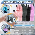 thumbnail image 2 of Kecartu 2 Pairs Full Finger Compression Arthritis Gloves for Rheumatoid, Osteoarthritis, Carpal Tunnel Pain Relief, Arthritis Hand Gloves for Women Men Support Work Typing (Pure Black,Medium), 2 of 6