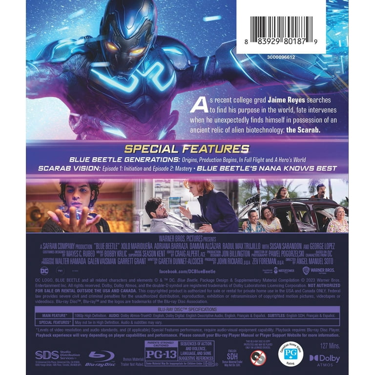 Warner Bros. Blue Beetle Action Adventure Blu-ray Movie - Walmart.com