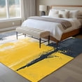 thumbnail image 4 of 6'x9' Area Rugs, Yellow Gray Indoor Outdoor Area Rug for Living Room Bedroom, Modern Oil Painted Geometric Abstract Washable Bathroom Rugs Kitchen Floor Carpet Mats Home Decor Aesthetic, 4 of 8